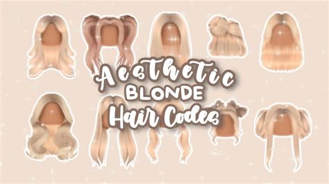 Aesthetic BLONDE Hair Codes For Roblox Bloxburg Part 1 YouTube
