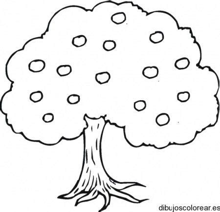 Dibujo de un árbol con frutos Dibujos de árboles Páginas para