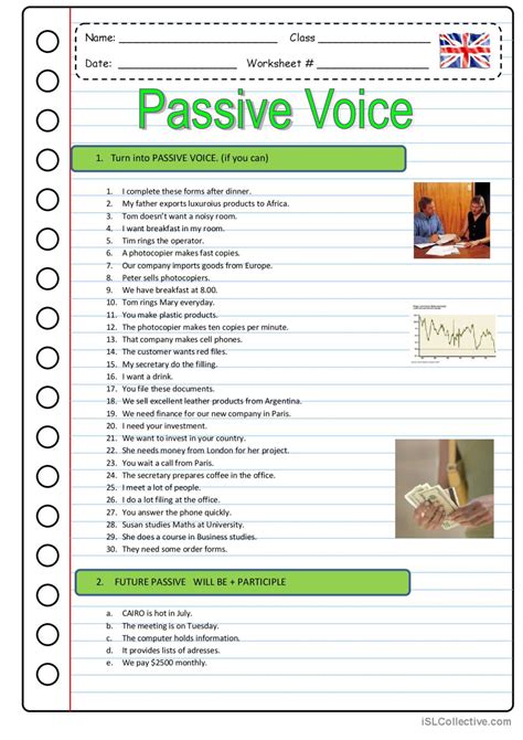 Passive Voice English Esl Worksheets Pdf Doc