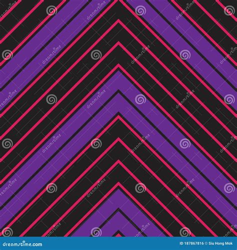 Purple Chevron Diagonal Stripes Seamless Pattern Background Stock