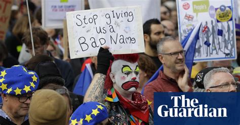 hundreds of thousands join people s vote march in london in pictures politics the guardian
