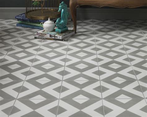 Modern Harlequin Pattern Encaustic Tiles The Stone Floor Company