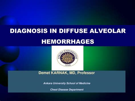 PPT DIAGNOSIS IN DIFFUSE ALVEOLAR HEMORRHAGES PowerPoint Presentation