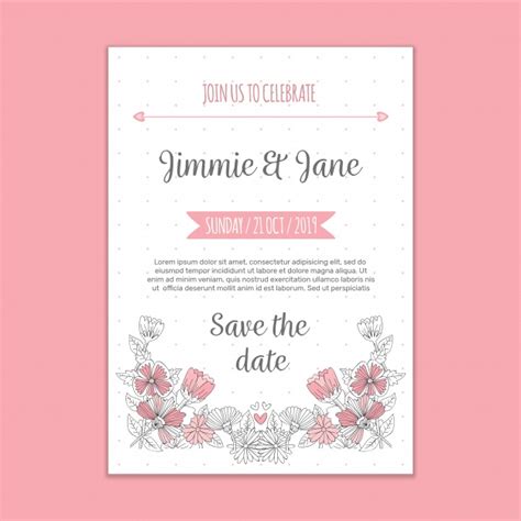 Wedding invitation in layered file psd format for design and adobe photoshop. Modern wedding invitation mockup | Free PSD File