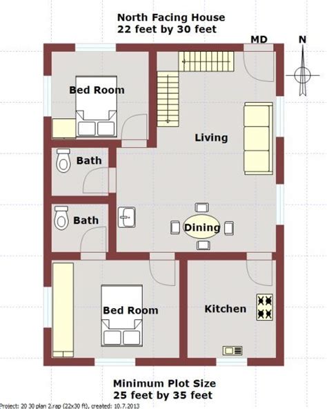 Floor plan shown might not be very clear but it gives general understanding of orientation. 10 Vastu Tips For North Facing Houses Wiki | North facing ...
