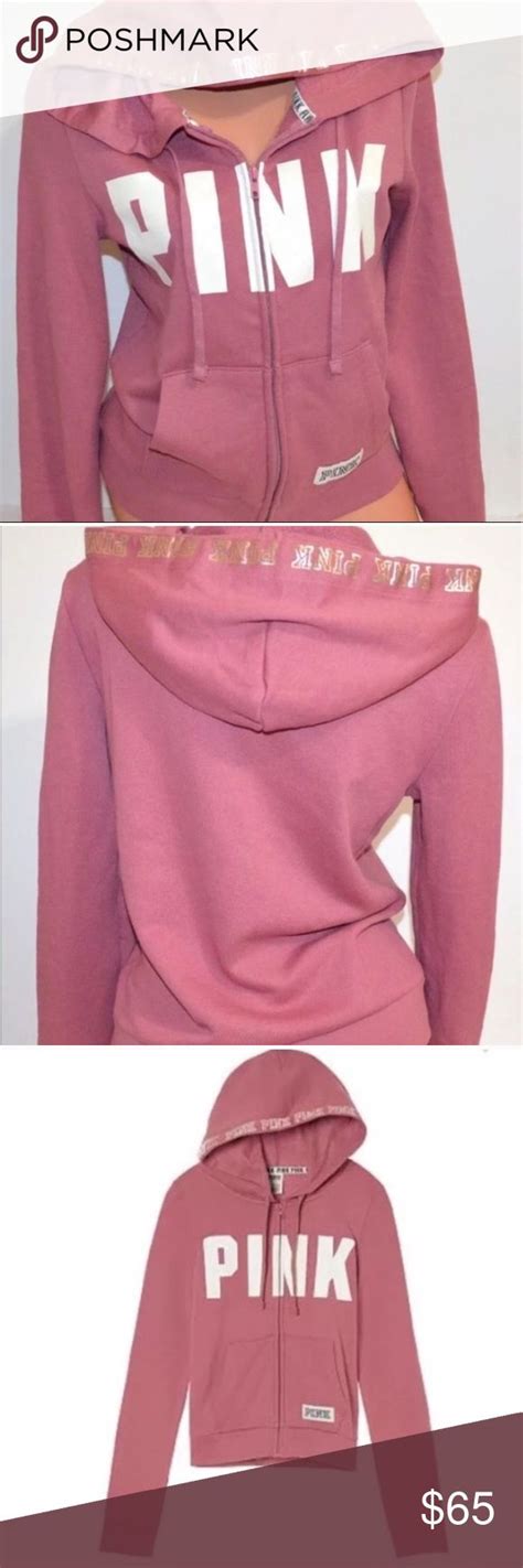 Vs Victorias Secret Pink Perfect Full Zip Hoodie M Fashion Clothes