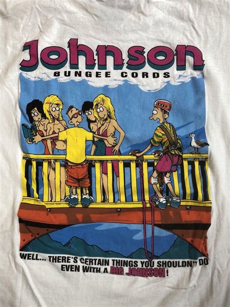 Details Zu Vintage 90s Big Johnson Bungee Cords T Shirt Sz Xl Vtg Usa Made Funny Unisex Casual