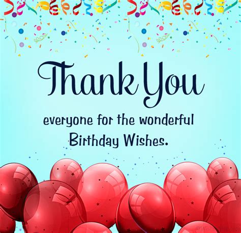 Thank You Note For Birthday Wishes On Facebook Thank You Messages For