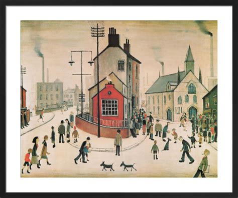 A Village Square Art Print By L S Lowry King And Mcgaw