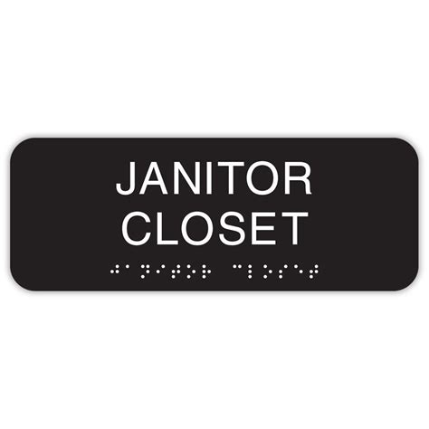 Janitor Closet Sign Rounded Corners Identity Group