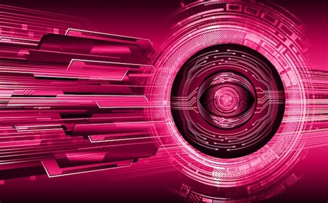 Premium Vector Pink Eye Cyber Circuit Future Technology Background