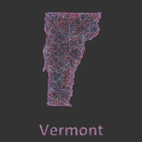 Vermont Line Art Map Vector Ai Eps Uidownload