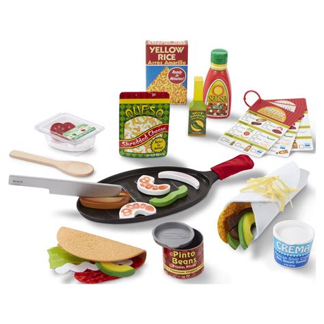 Melissa And Doug Fill And Fold Taco And Tortilla Set 43 Pieces Sliceable