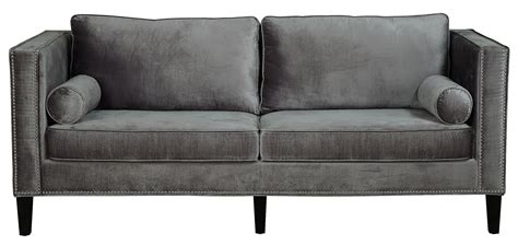 Cooper Grey Velvet Sofa from TOV (S29) | Coleman Furniture
