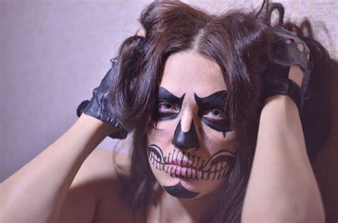 Free Images Hair Brunette Model Clothing Black Lady Skull