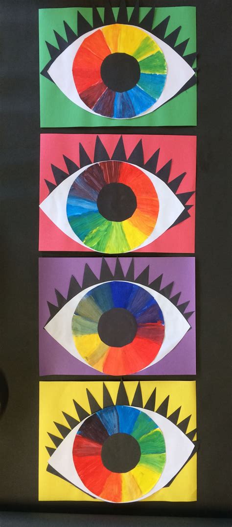 Colour Wheel Eyes Color Wheel Art Color Wheel Art Projects Color