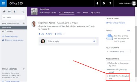embed a yammer feed into your sharepoint classic and modern pages shortpoint support