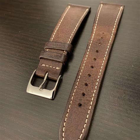 Wts 20mm Straps Brown Leather Brown Vegan Leather Nato Watchcharts