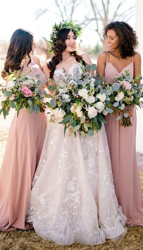 Hwo Designs Dusty Rose Wedding Dress