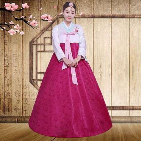 Korean Traditional Costume Hanbok Female Korea Palace Costumes Hanbok Long Dress Cosplay Party