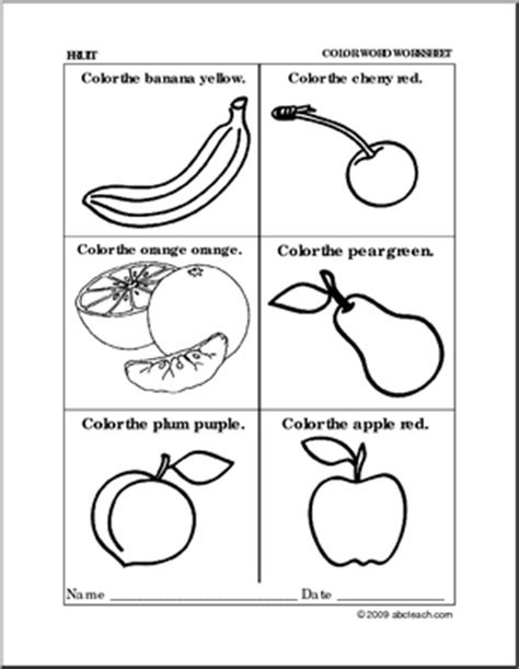 D is for a date fruit. 9 Best Images of Fruit Color Worksheet - Coloring Pages ...