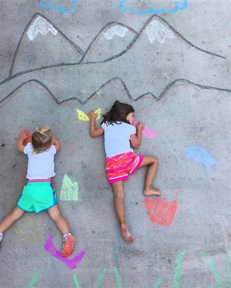 Sidewalk Chalk Ideas ~ Summer Sidewalk Chalk Art Ideas For Young Kids