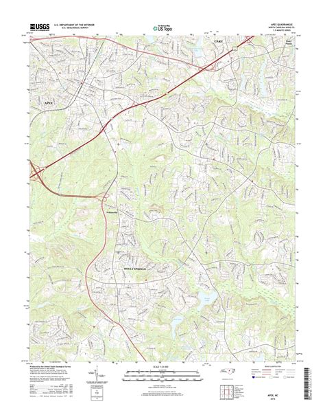 Mytopo Apex North Carolina Usgs Quad Topo Map