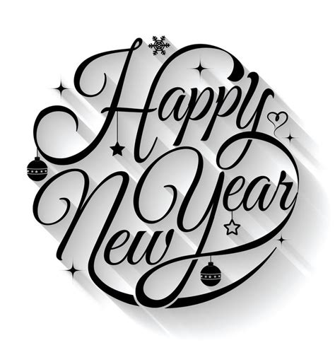 Happy New Year Happy New Year Typography Happy New Year Text New