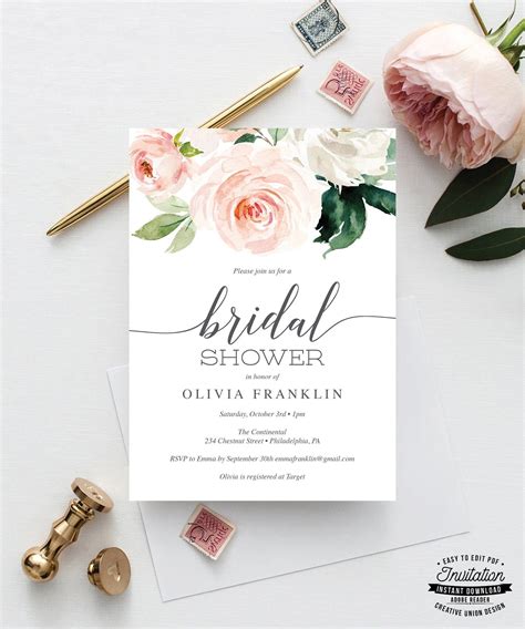 How To Make Your Own Bridal Shower Invitations Best Design Idea
