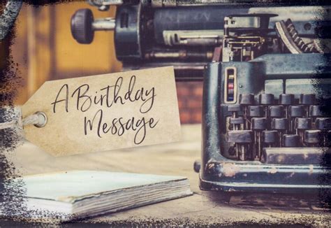 Birthday Vintage Black Type Writer A Birthday Message Religious