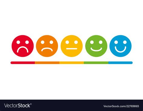 Emoji Colored Flat Icons Scale Set Royalty Free Vector Image