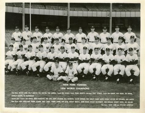 Lot Detail 1956 New York Yankees World Series Champions Vintage Team