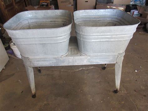 There are 3 double washstand for sale on etsy, and they. Antique Wheeling Double Wash Tubs With Stand Nice ...