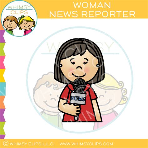 Woman News Reporter Clip Art Images And Illustrations