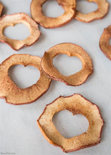 Healthy Oven Baked Apple Chips For Valentines Day Bren Did