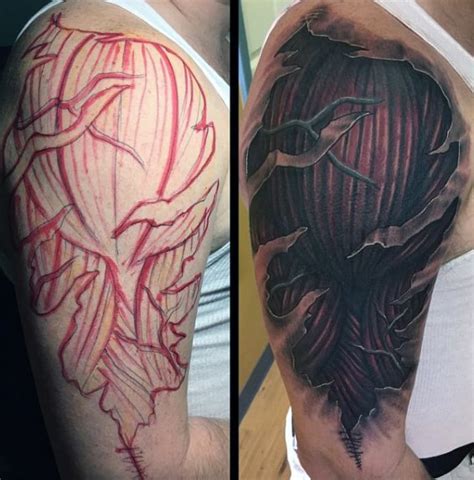 70 Muscle Tattoo Designs For Men - Exposed Fiber Ink Ideas