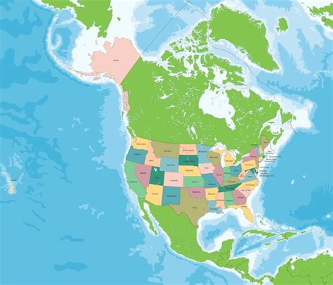 Mapa Pol Tico De Estados Unidos De Am Rica Eeuu Mapa Vectorial Plano Images And Photos Finder