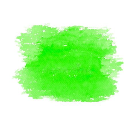 Green Transparent Paint Spot Imitation Of Watercolor Stock