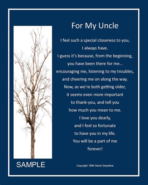 Uncle Poem Digital Download Uncle Print Uncle T Etsy España