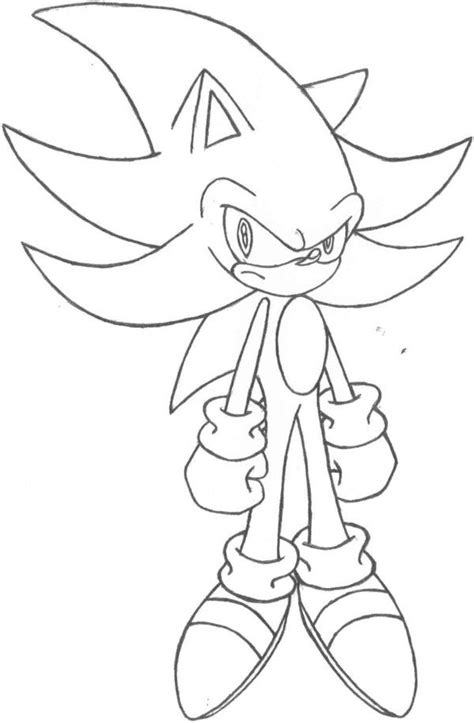 Download or print this amazing coloring page: Super Sonic And Super Shadow And Super Silver Coloring ...