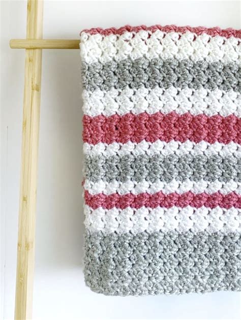 Crochet Sedge Stripes Baby Blanket Daisy Farm Crafts