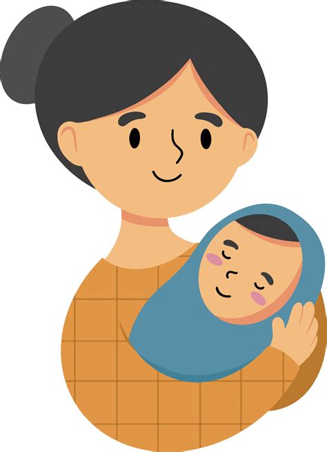 Mother Carrying Baby Clipart Picture