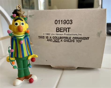 Sesame Street 1992 Jim Henson Productions Grolier Bert Christmas