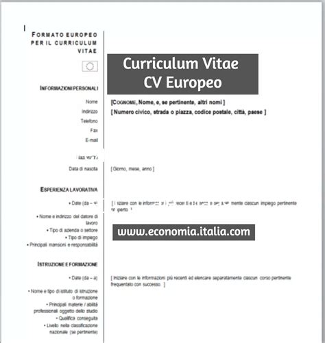 Cv Europeo In Word Image To U