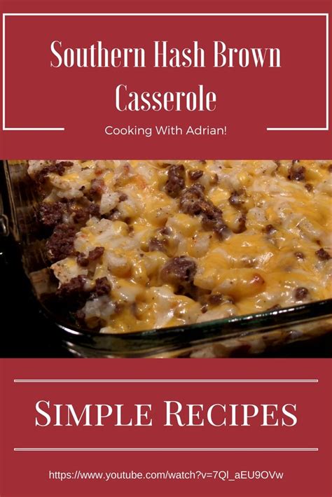 This hashbrown casserole recipe is the perfect complement to many dinner dishes, and is a must have for easter, thanksgiving, and christmas! How to make a Southern Hash Brown Casserole! This YouTube ...