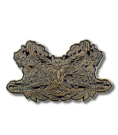 Reflections Enamel Pin Double Military Clutch Brass Enamel Pin