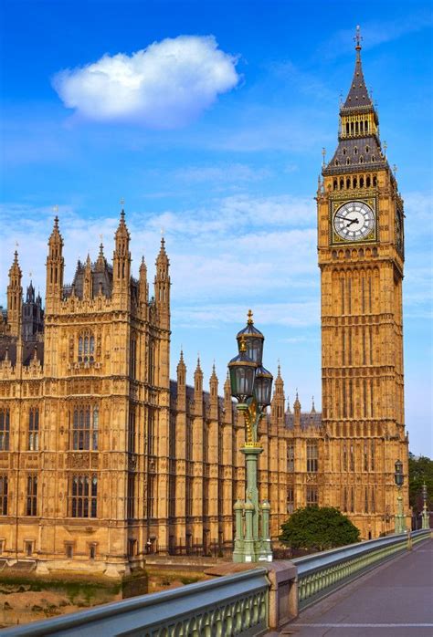 Big Ben Clock Tower In London England Premium Foto Palácio De