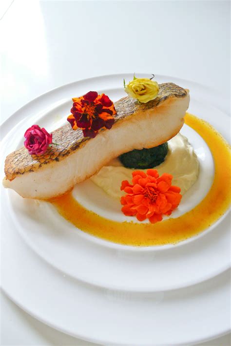 French Laundry Thomas Keller 2 Black Sea Bass With Sweet Parsnips Spinach And Saffron