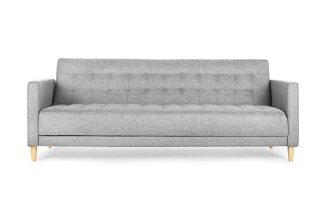 Alexis Modern 3 Seat Sofa Bed Light Grey Fabric By Lounge Lovers By Lounge Lovers Style