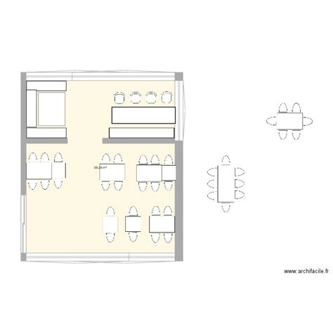 salle à manger art - Plan dessiné par Julie Dedon